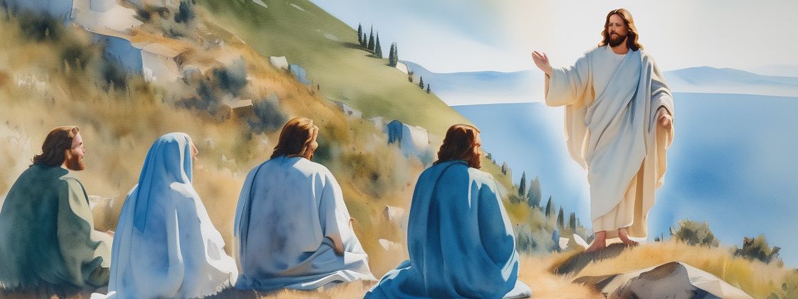 Jesus predigt den Jüngern