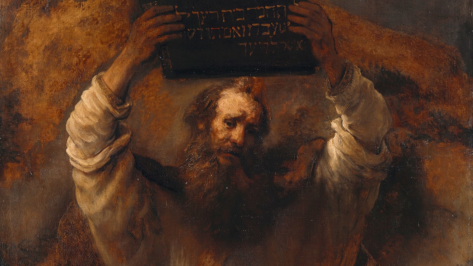 Malerei von Rembrandt: Mose mit den Steintafeln